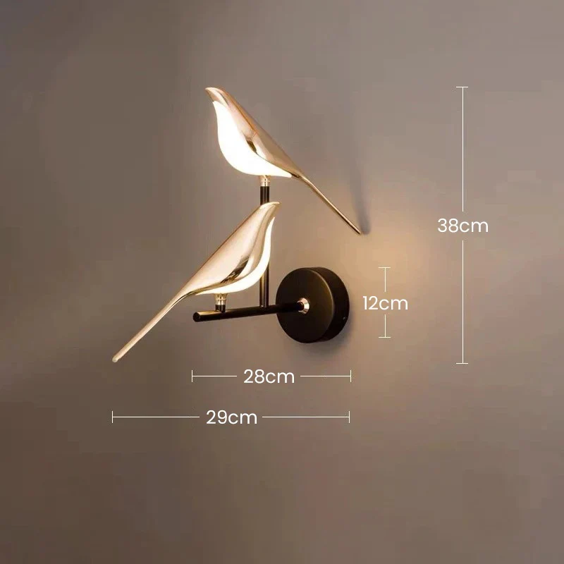 Modern Led Golden Bird Hallway Wall Light - Image 15