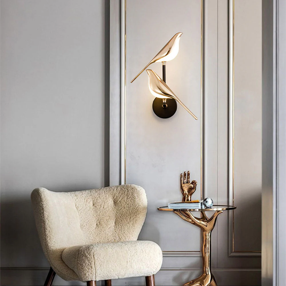 Modern Led Golden Bird Hallway Wall Light - Image 6