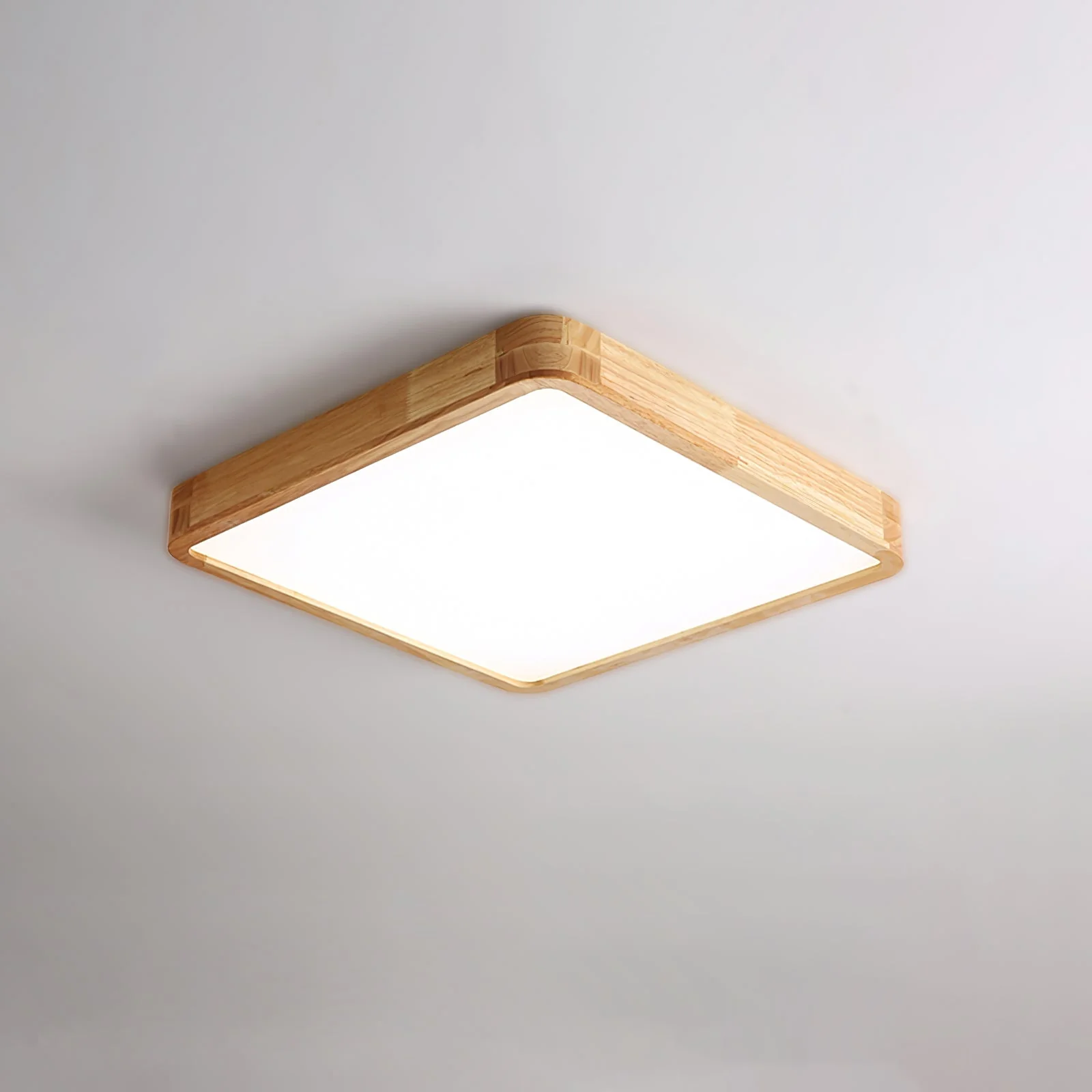 Geometric LED Solid Wood Bedroom Ceiling Light - Image 11