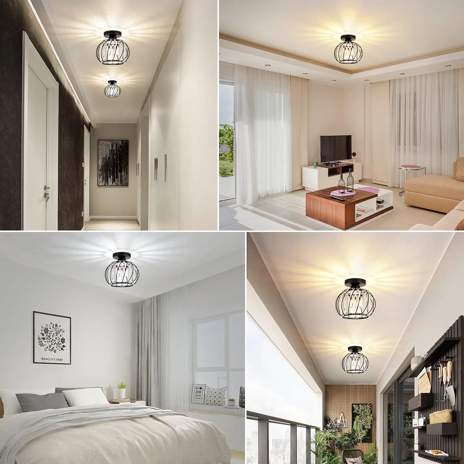 Modern Luxury Glass Hallway Ceiling Light - Image 5