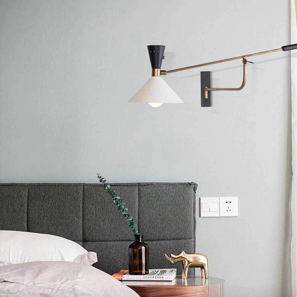 Modern Metal Cone Shade Wall Lamp - Image 6