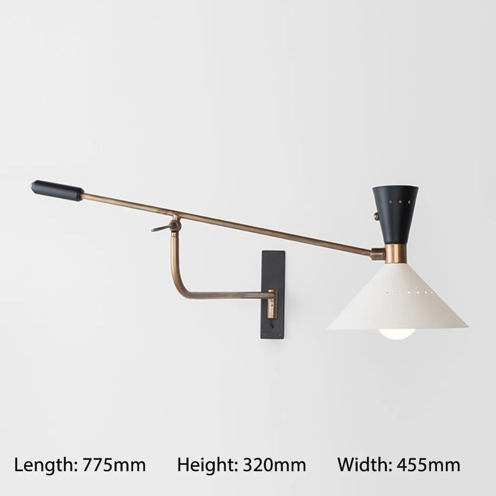 Modern Metal Cone Shade Wall Lamp - Image 8