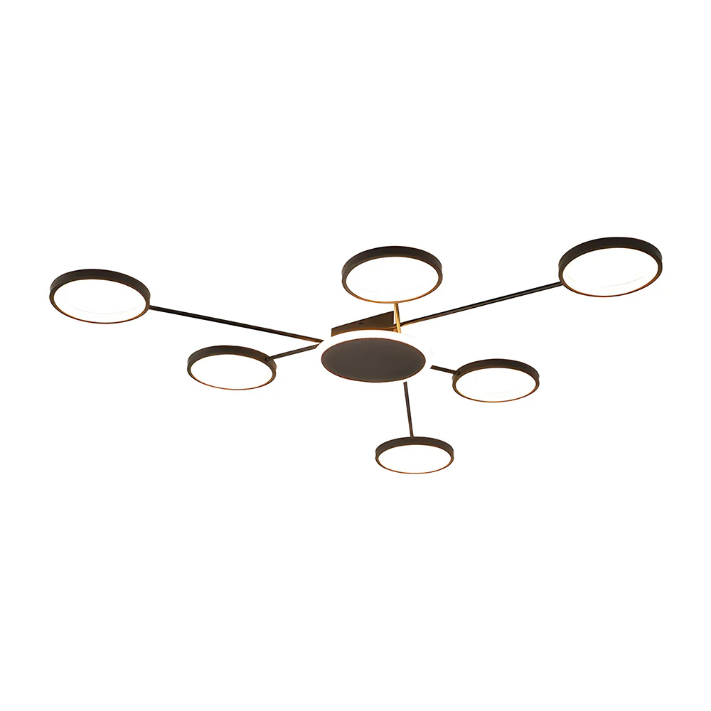 Modern Ring Metal Multi-Head LED Ceiling Light - Image 11