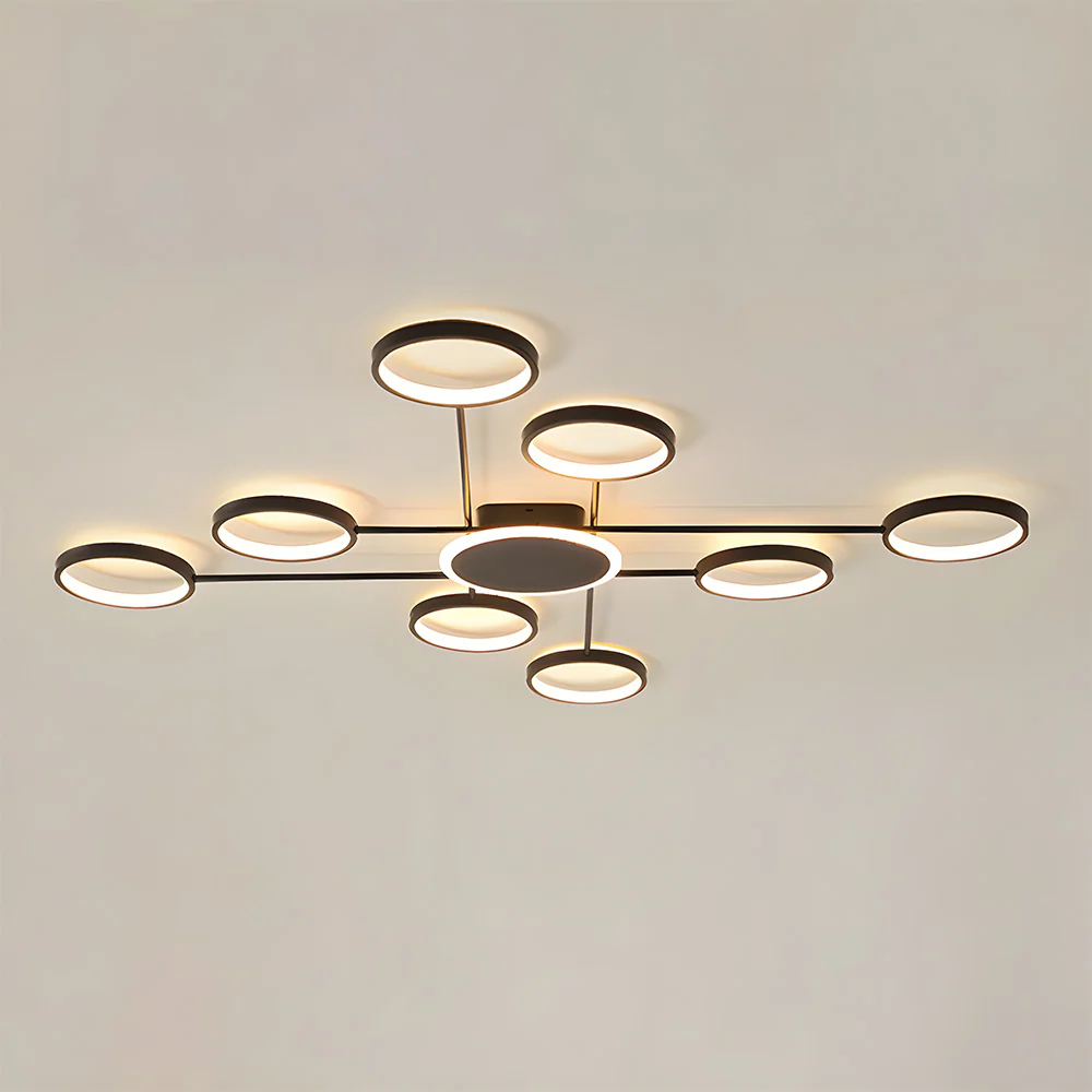Modern Ring Metal Multi-Head LED Ceiling Light - Image 16