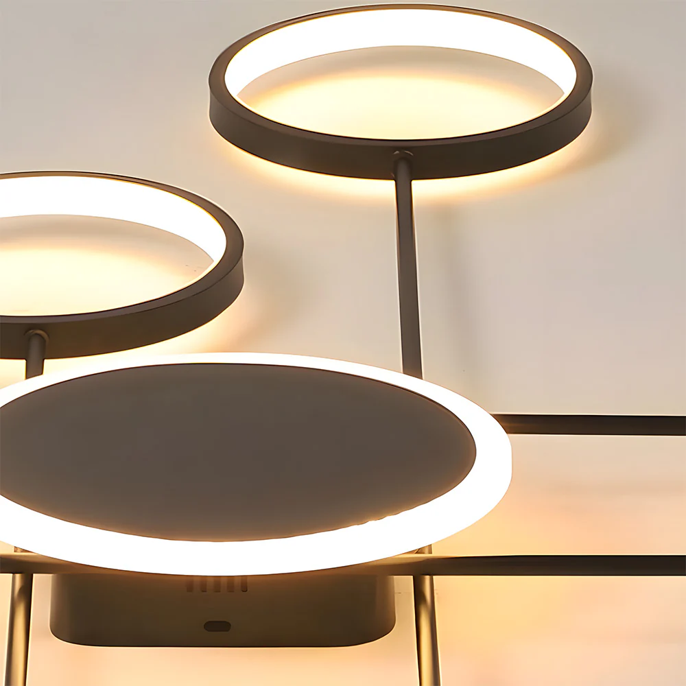 Modern Ring Metal Multi-Head LED Ceiling Light - Image 19