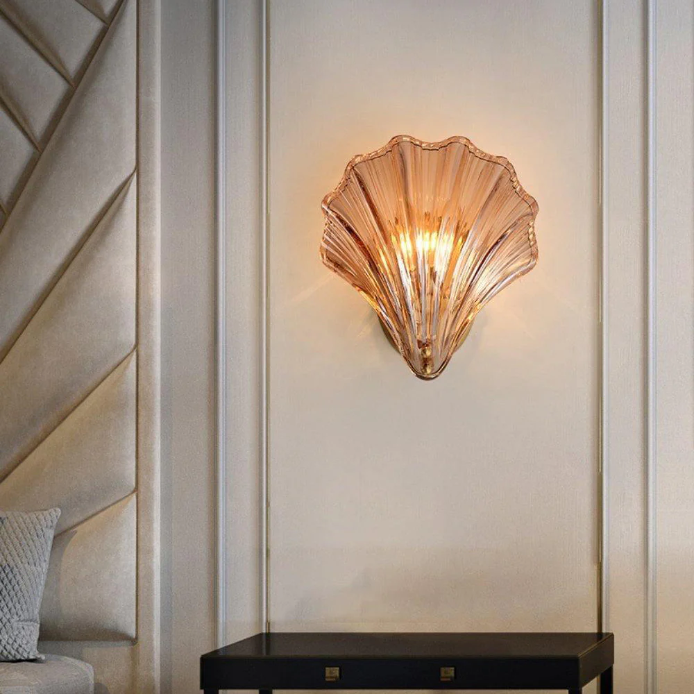 Modern Sea Shell Glass Wall Lamp