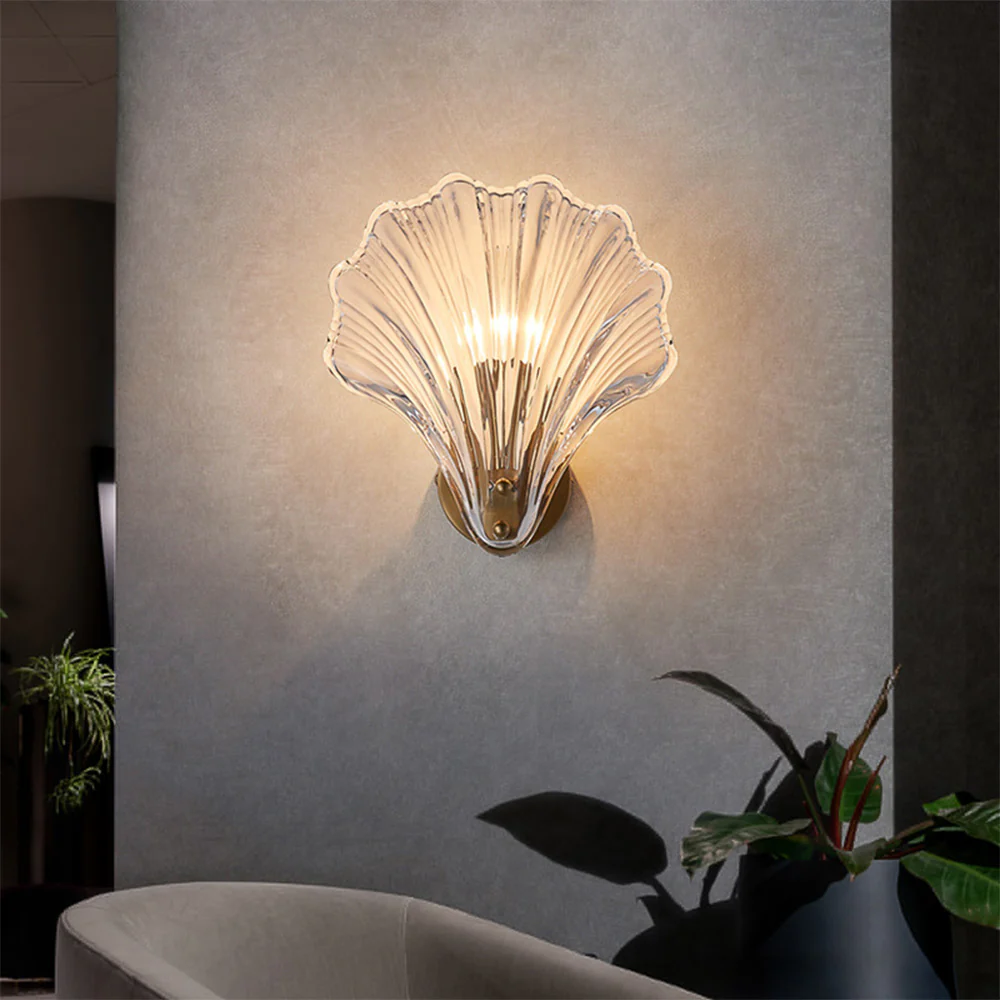 Modern Sea Shell Glass Wall Lamp - Image 8