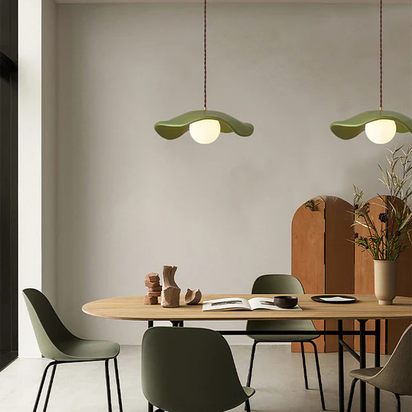 Modern Style Hat Shade Resin Pendant Light - Image 2