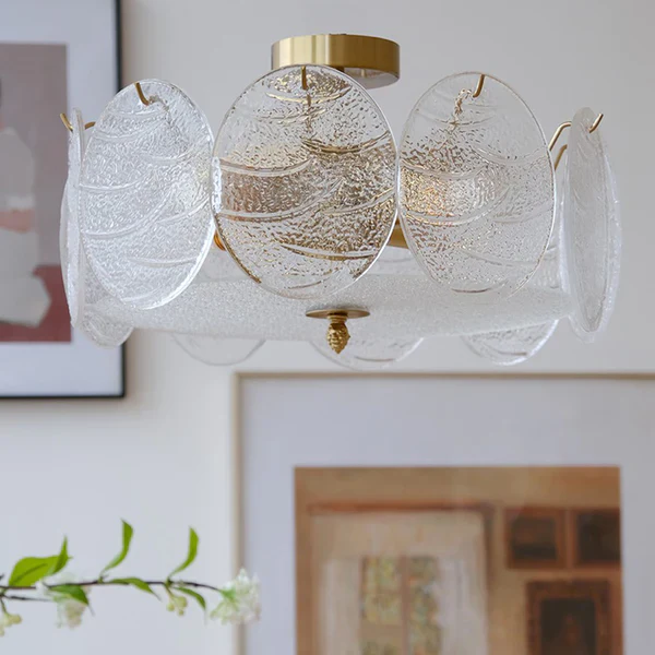 Modern Style Retro Glass Petals Ceiling Lamp - Image 3