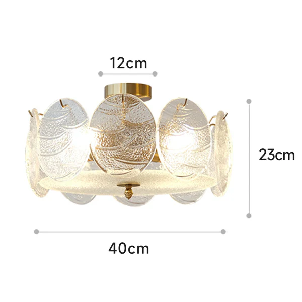 Modern Style Retro Glass Petals Ceiling Lamp - Image 5