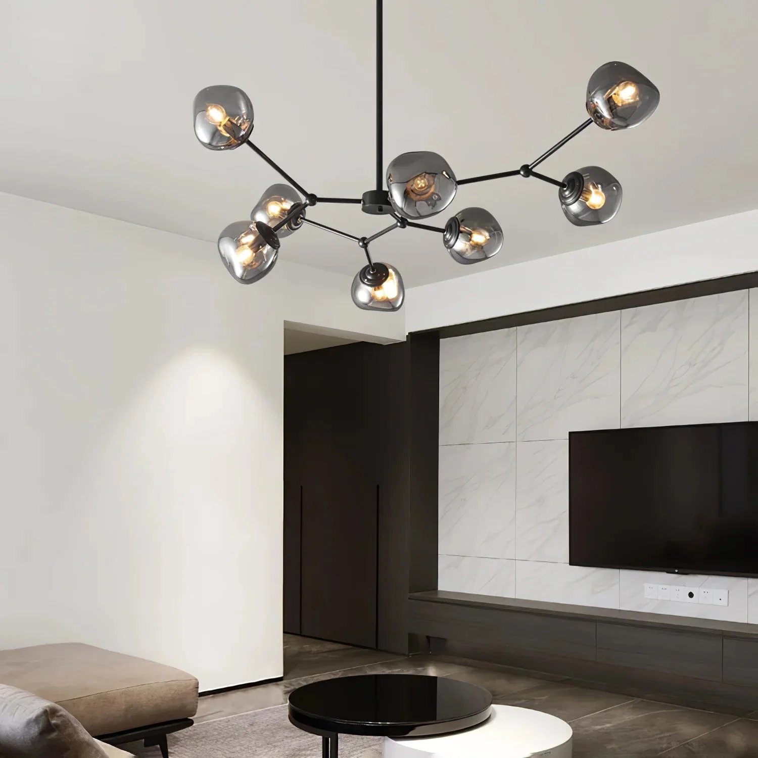 Modern Molecular Lava Glass Living Room Chandelier - Image 14