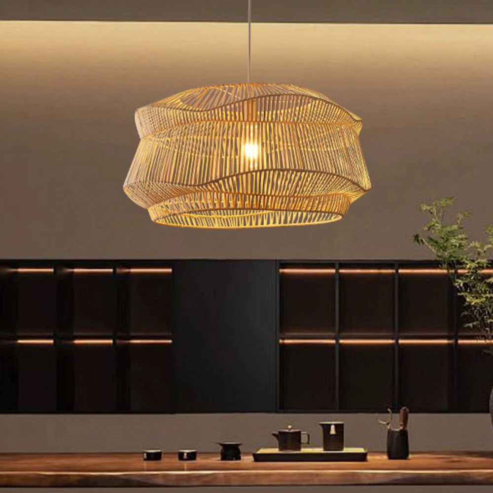 Natural Handmade Rattan Pendant Light - Image 3