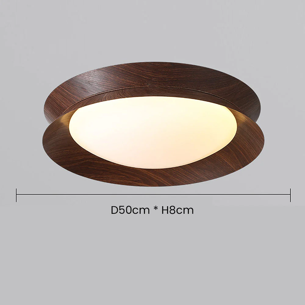 Natural LED Wood Grain Ceiling Light - Image 17