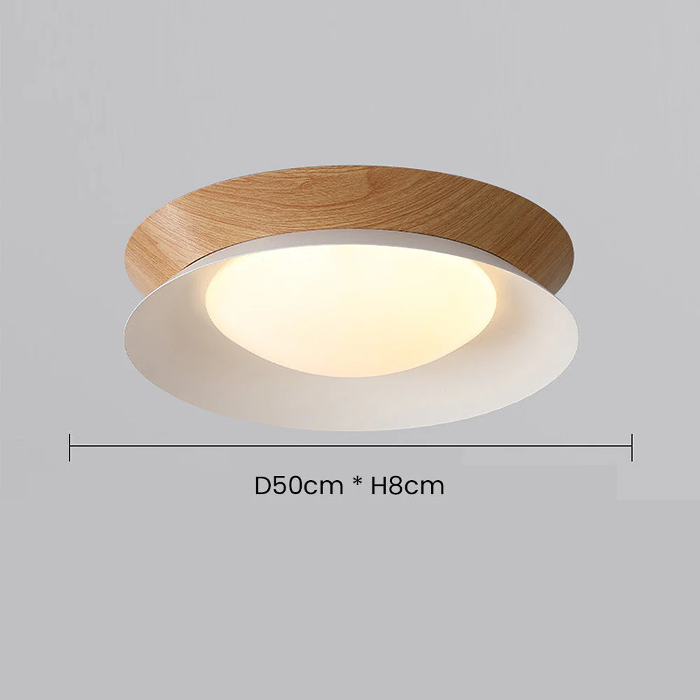 Natural LED Wood Grain Ceiling Light - Image 18