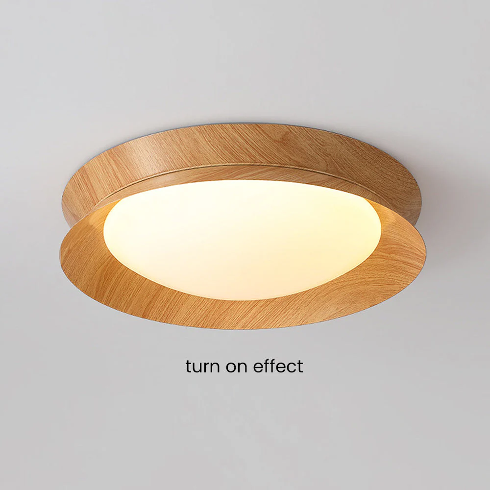 Natural LED Wood Grain Ceiling Light - Image 7