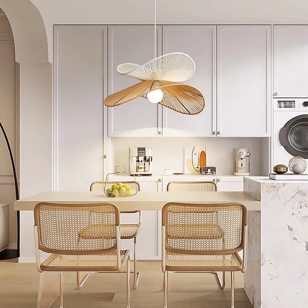 Natural Minimalist Rattan Pendant Light - Image 10