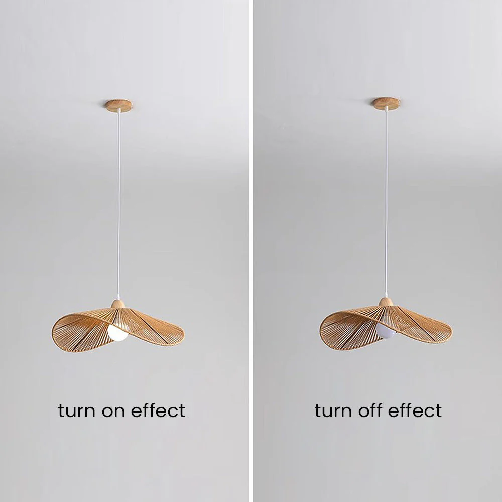 Natural Minimalist Rattan Pendant Light - Image 16