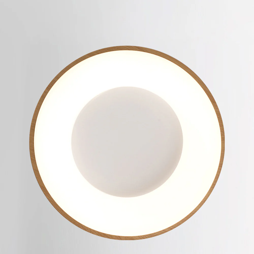 Natural Wood Round LED Ceiling Light - Image 11