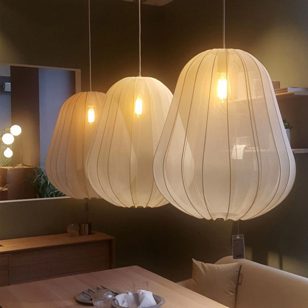 Nordic 1-Light Fabric Lampshade Shade Pendant Lamp - Image 4