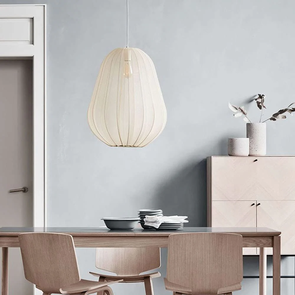 Nordic 1-Light Fabric Lampshade Shade Pendant Lamp - Image 5