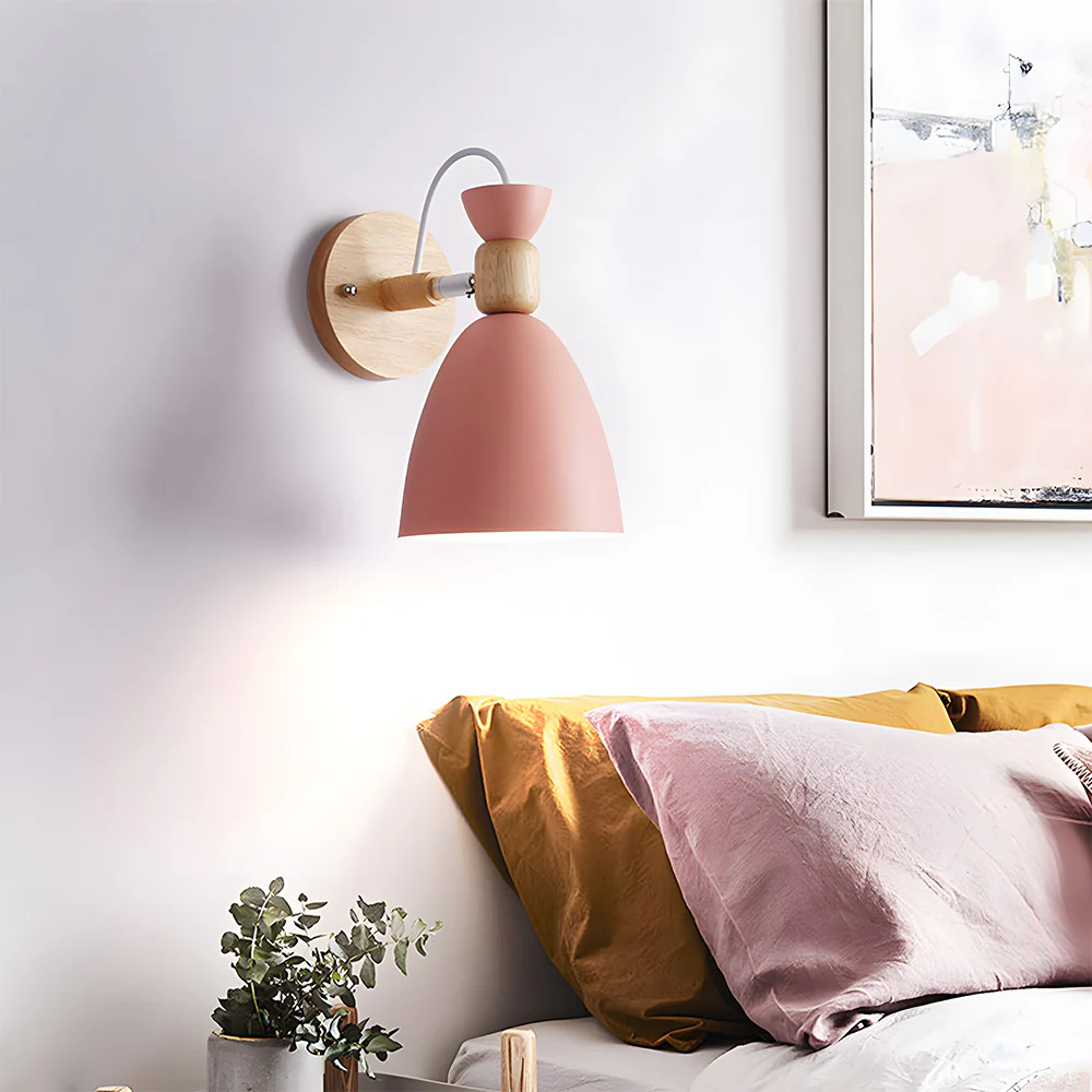 Nordic Design Style Wood Bedside Wall Lights - Image 10