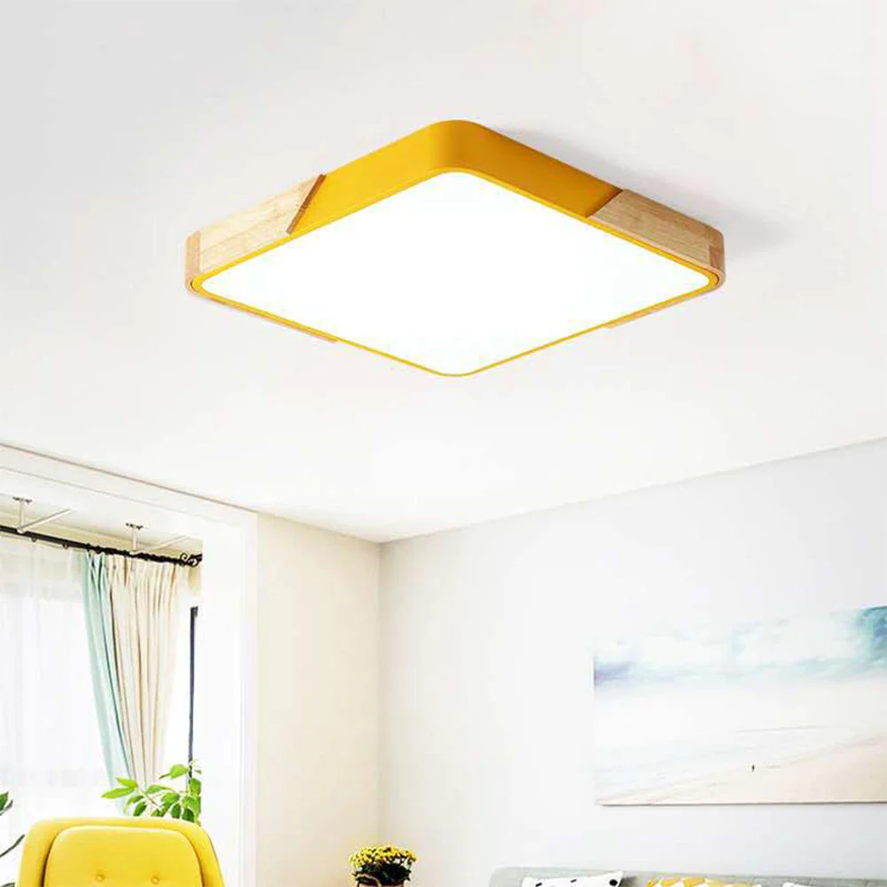 Nordic Macaron Rectangular Living Room Ceiling Lamp - Image 14