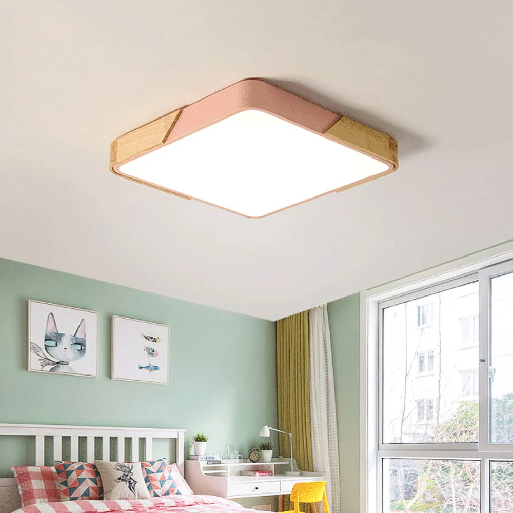 Nordic Macaron Rectangular Living Room Ceiling Lamp - Image 16