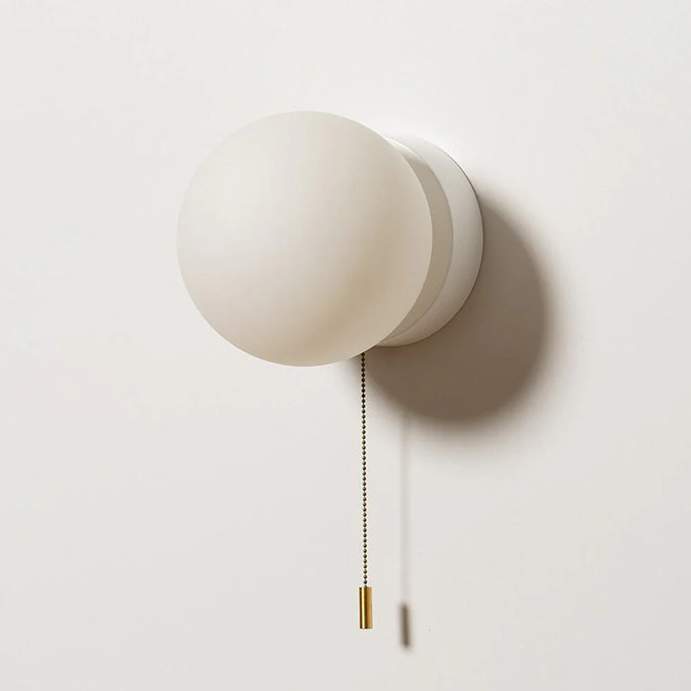 Nordic Mini White Pull Cord Wall Light - Image 3