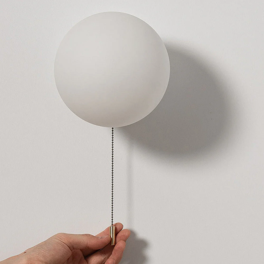 Nordic Mini White Pull Cord Wall Light - Image 4