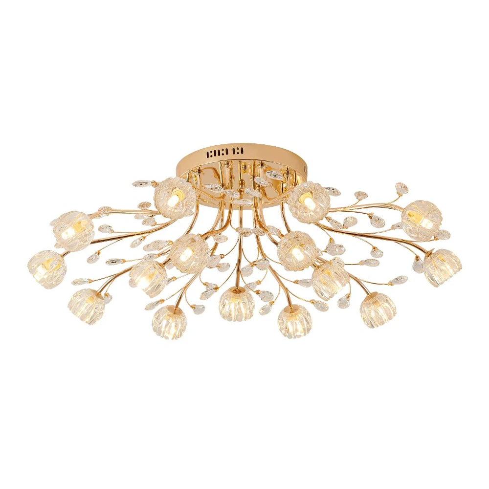 Nordic Modern Glass Flower Ceiling Lamp