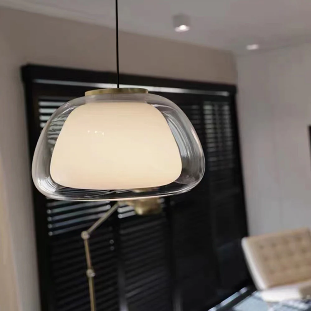 Nordic Modern Minimalist Glass Pendant Light - Image 7