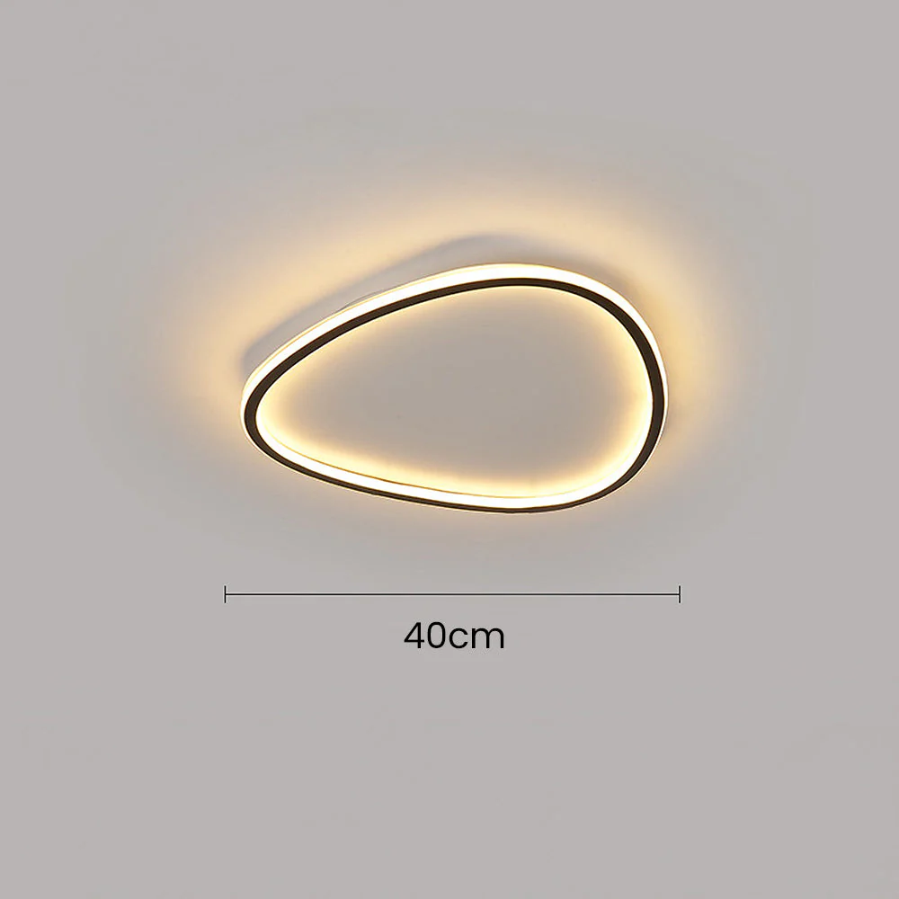 Nordic Oval Black LED Ceiling Light - Image 7