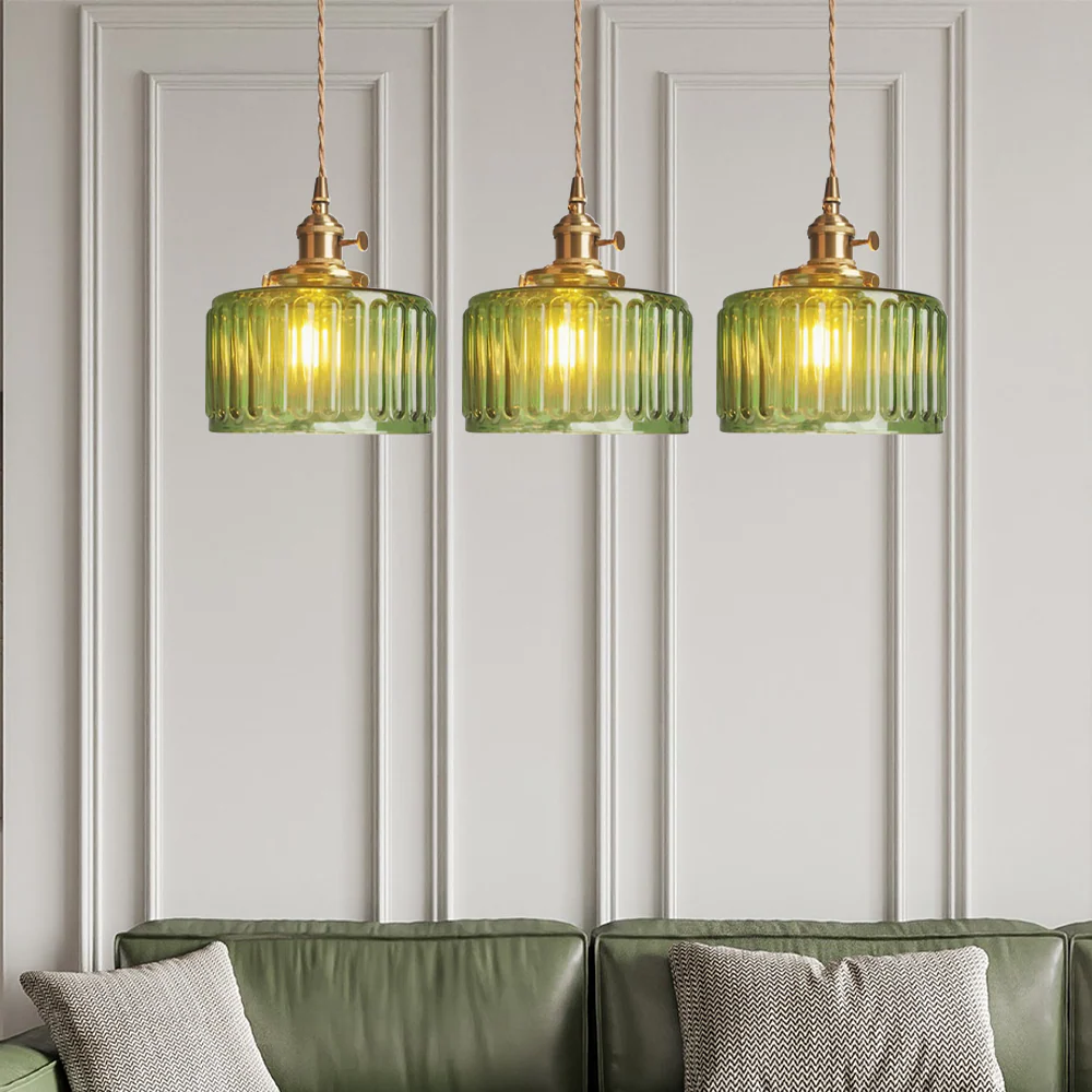 Nordic Retro 1 Light Glass Pendant Light - Image 15
