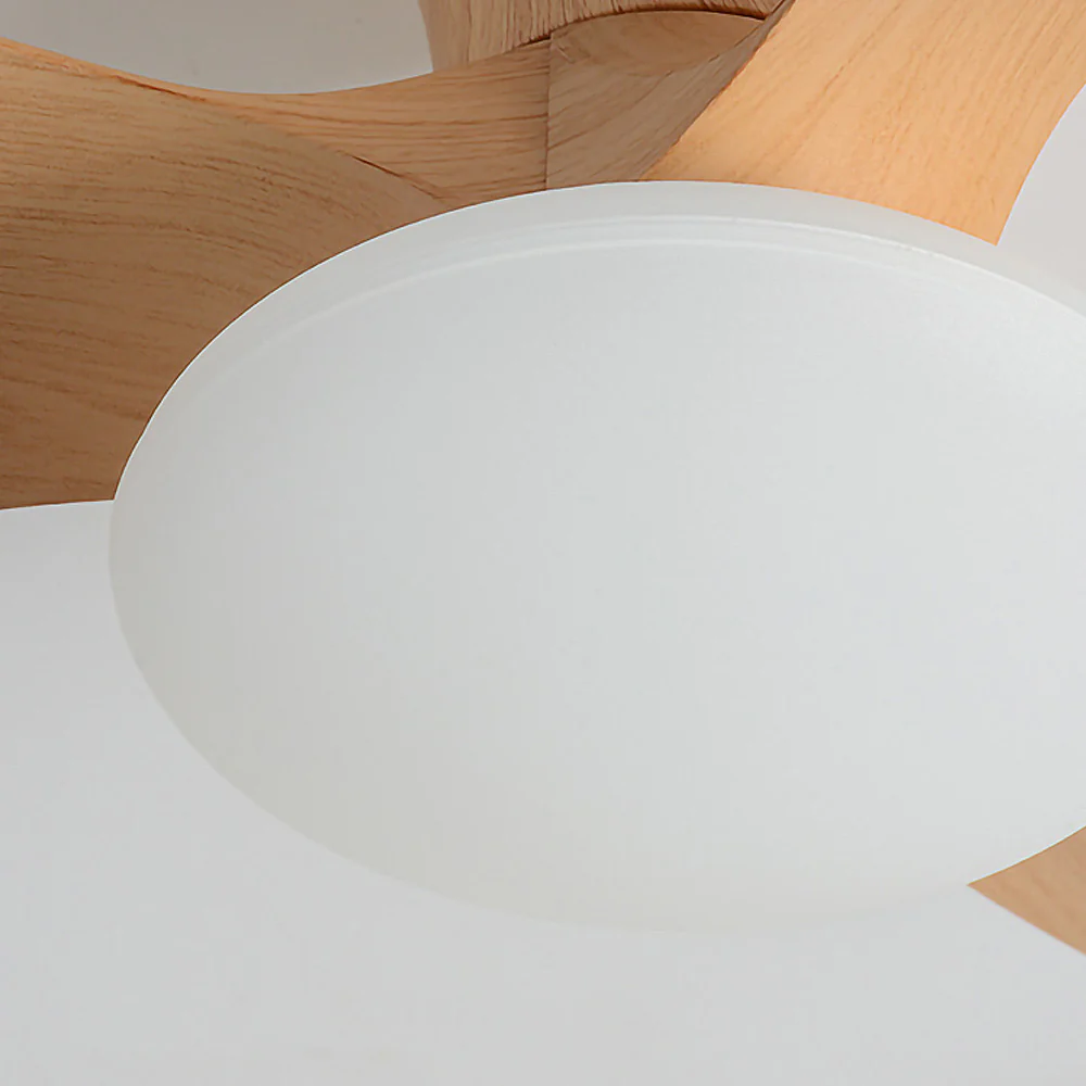 Natural Wood Stylish Ceiling Fan With LED Light - Image 28