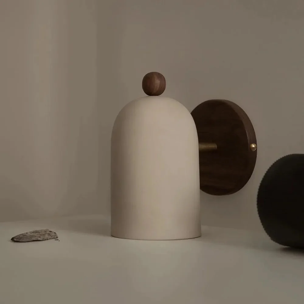 Nordic Walnut Zen Style Ball Wall Sconce - Image 8