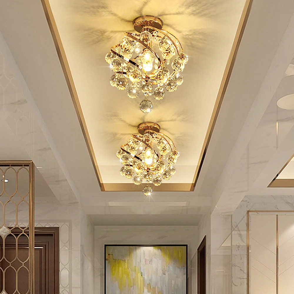 Retro Luxury Glass Spiral Ceiling Light - Image 4