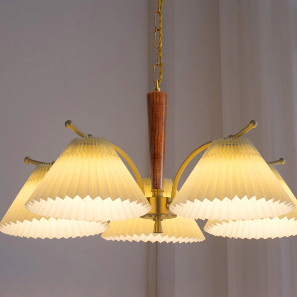 Decoration Pleated Lampshade Dining Room Chandelier Light - Image 5