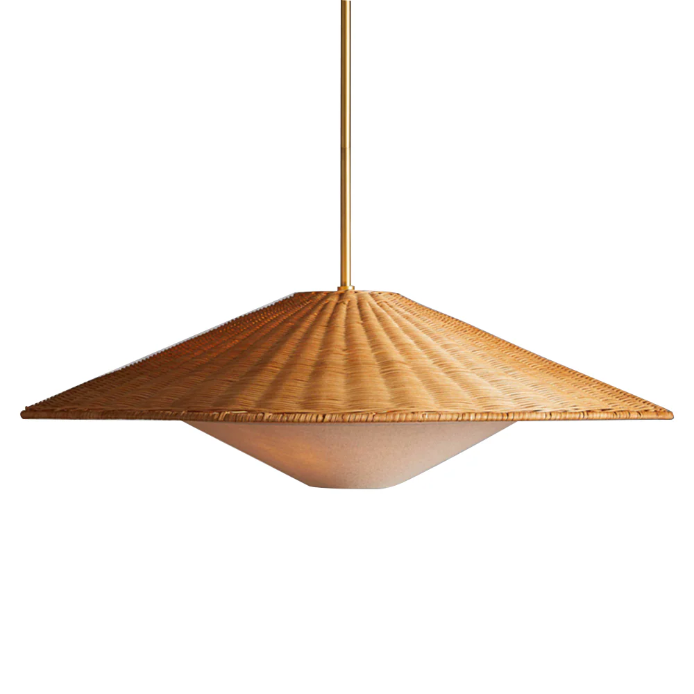 Retro Rattan Handwoven Zen Pendant Light - Image 11