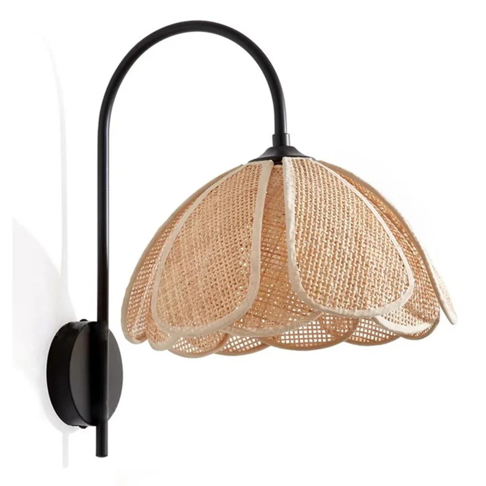 Retro Rattan Vintage Simple Wall Light - Image 10