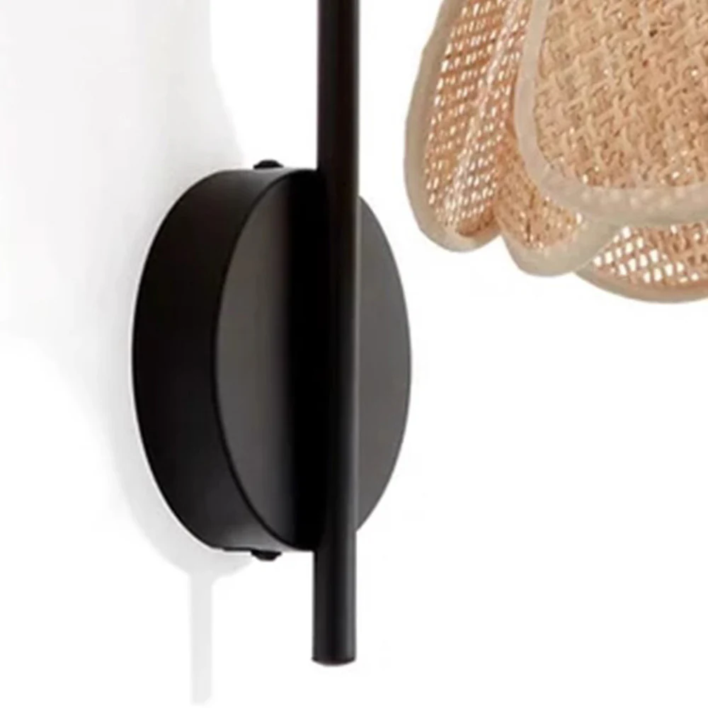 Retro Rattan Vintage Simple Wall Light - Image 6
