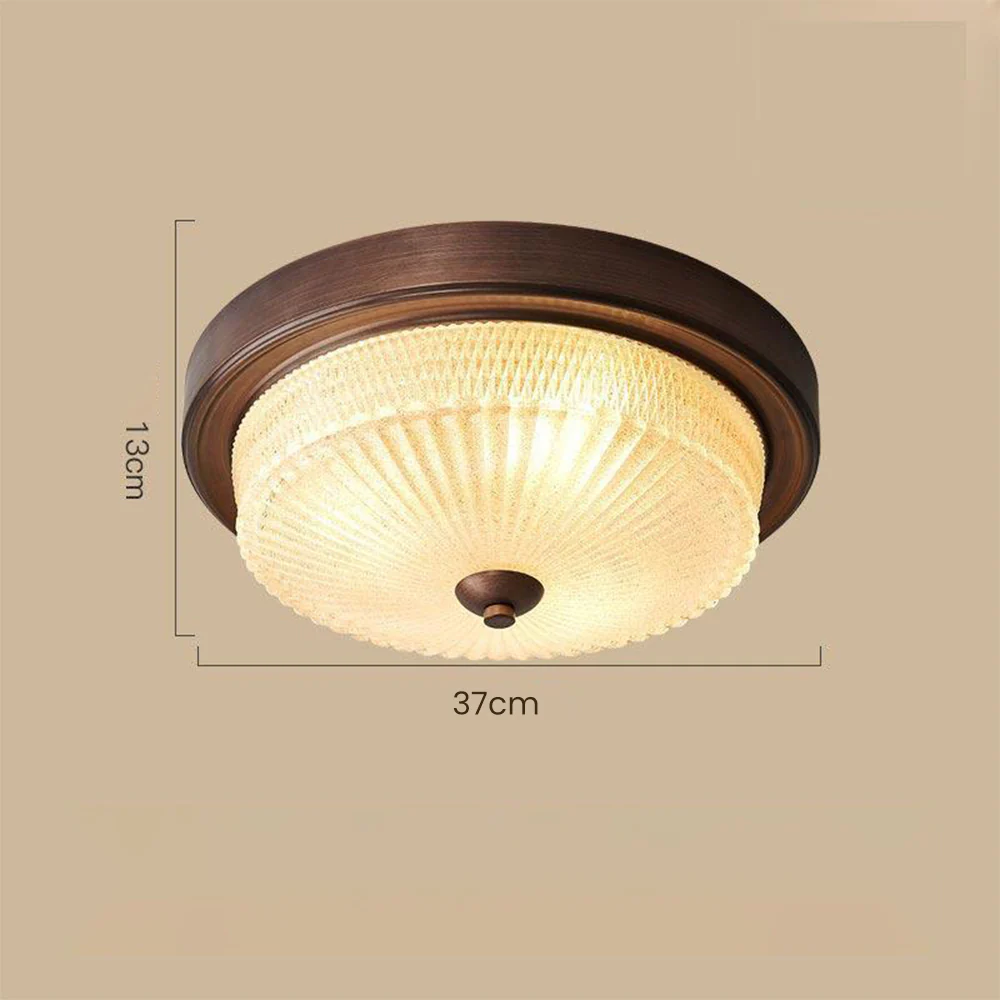 Retro Round Bedroom Ceiling Lamp - Image 7