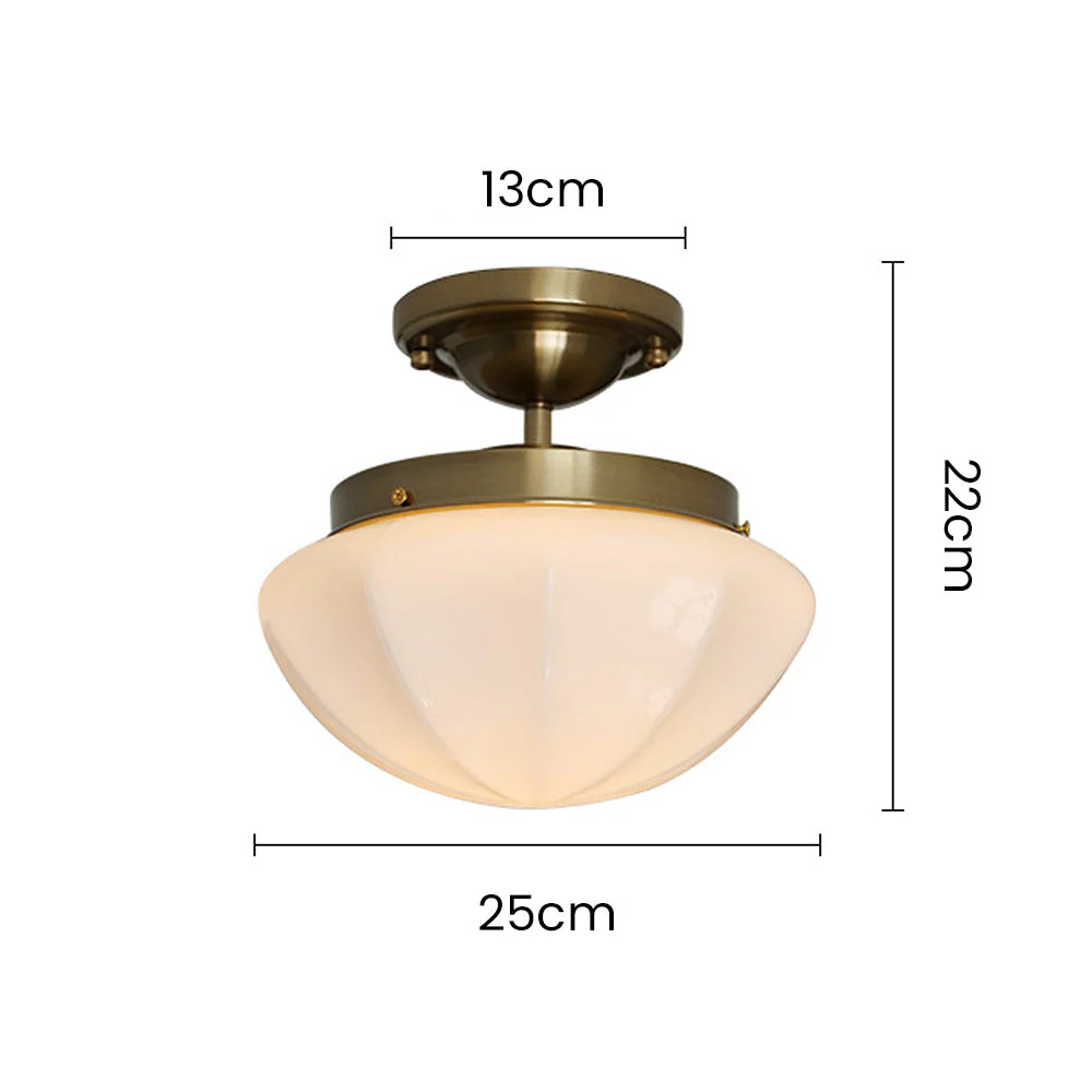 Retro Simple Milky White Hallway Ceiling Light - Image 18