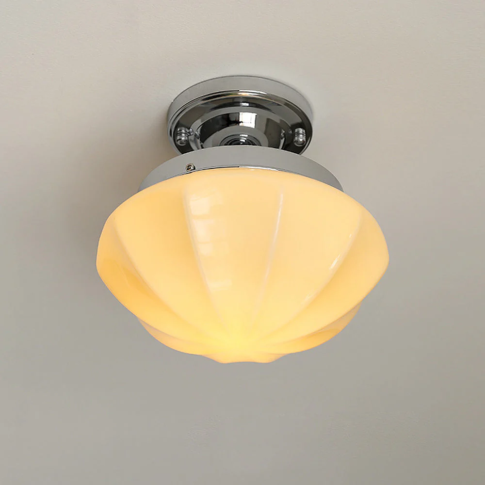 Retro Simple Milky White Hallway Ceiling Light - Image 8