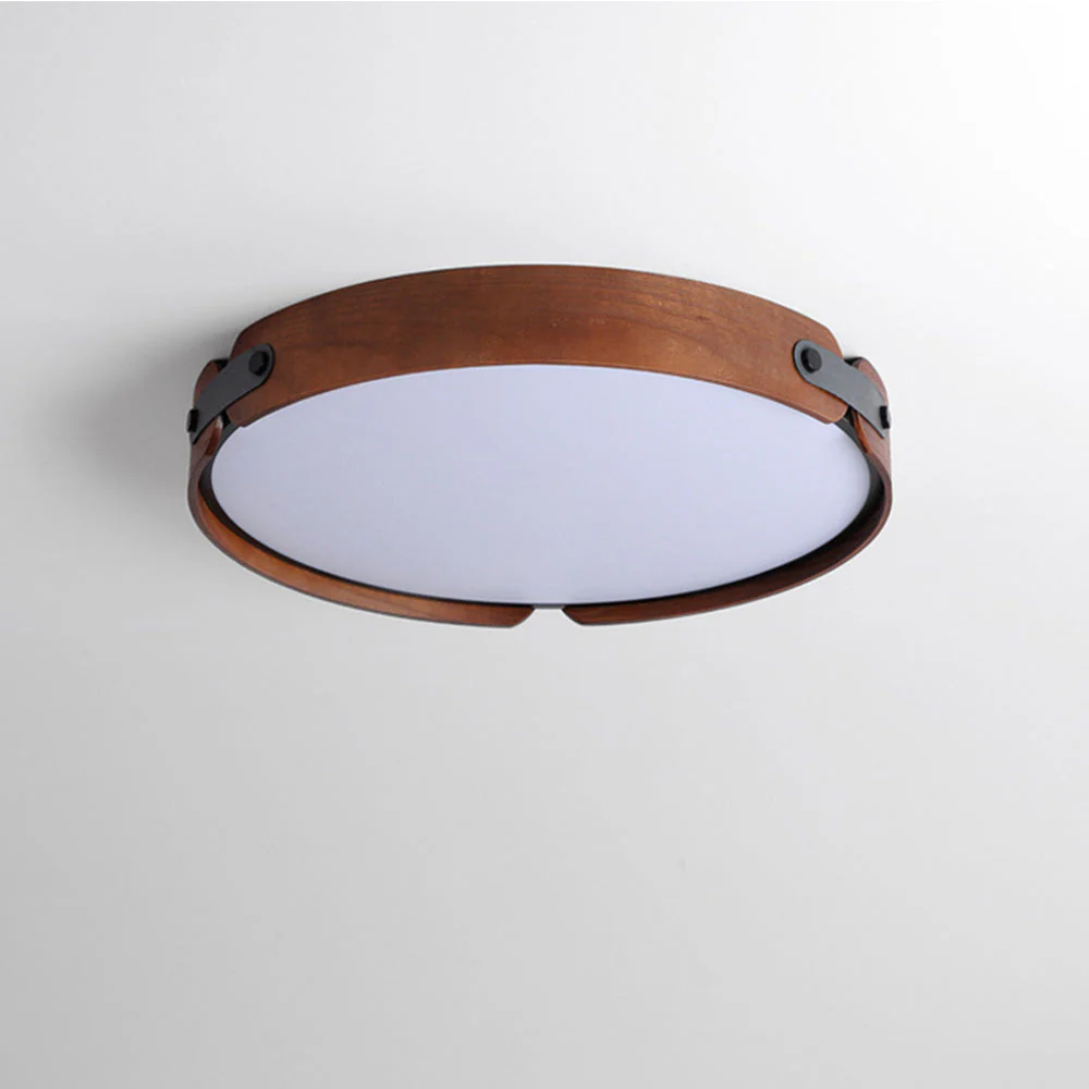 Retro Simple Round Wood Ceiling Lamp - Image 21