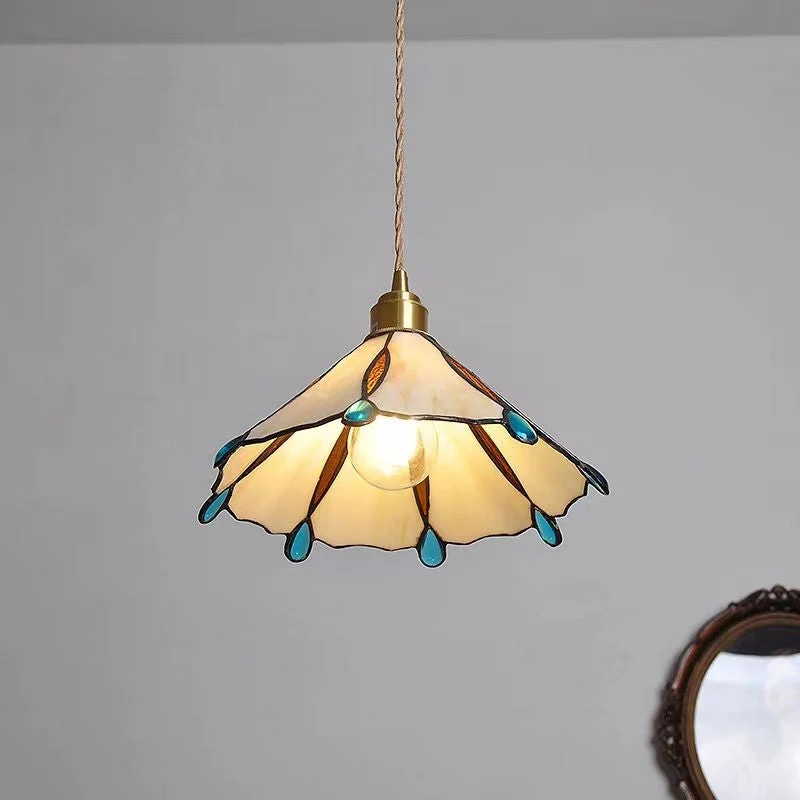 Retro Stained Glass Tiffany Pendant Light - Image 3