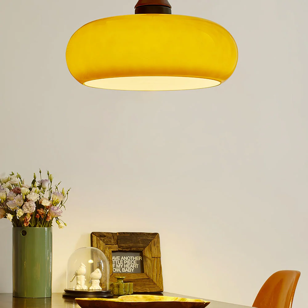 Wooden Yellow Dome Pendant Light for Kitchen Islands - Image 23