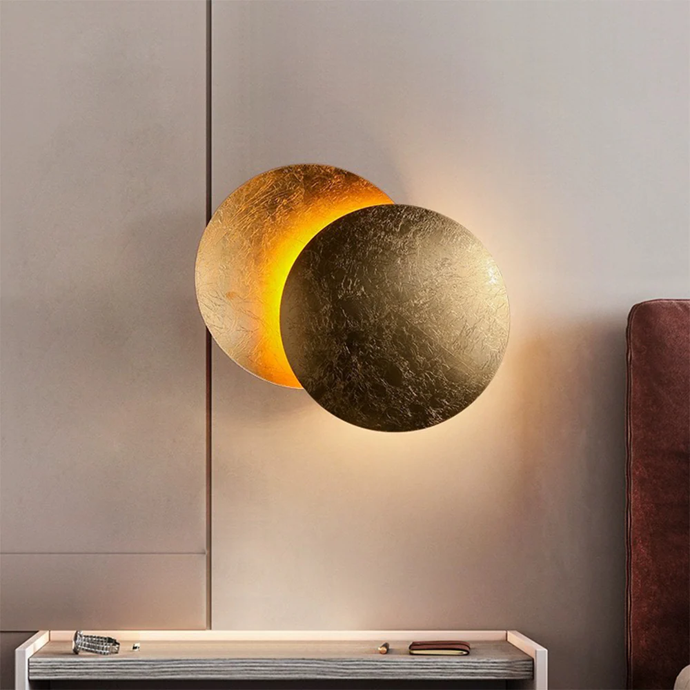 Modern Round Circle Creative Rotating Wall Light - Image 2