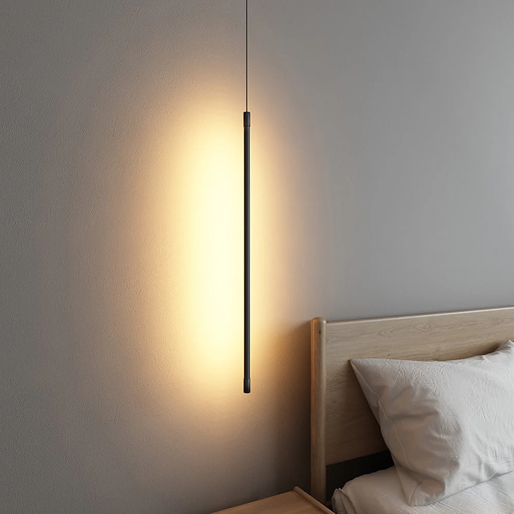 Scandinavian Aluminum Bedside LED Pendant Light - Image 5