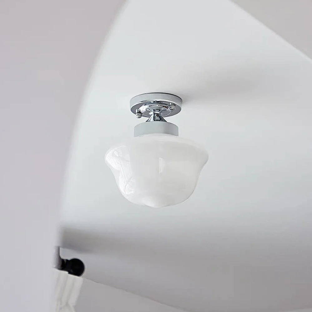 Scandinavian Cream Glass Shades Ceiling Light - Image 4