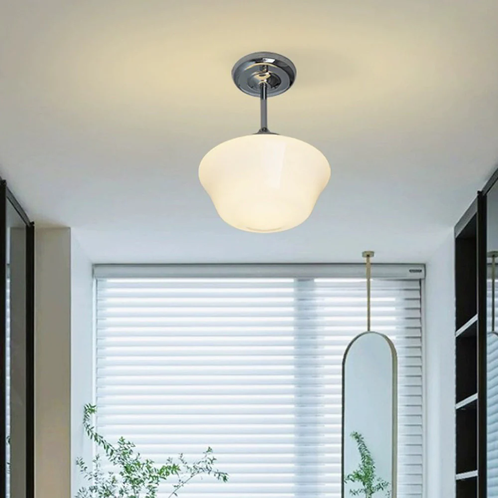 Scandinavian Cream Glass Shades Ceiling Light - Image 9